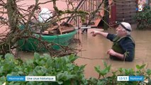 Inondations : Marmande submergée par une crue historique de la Garonne