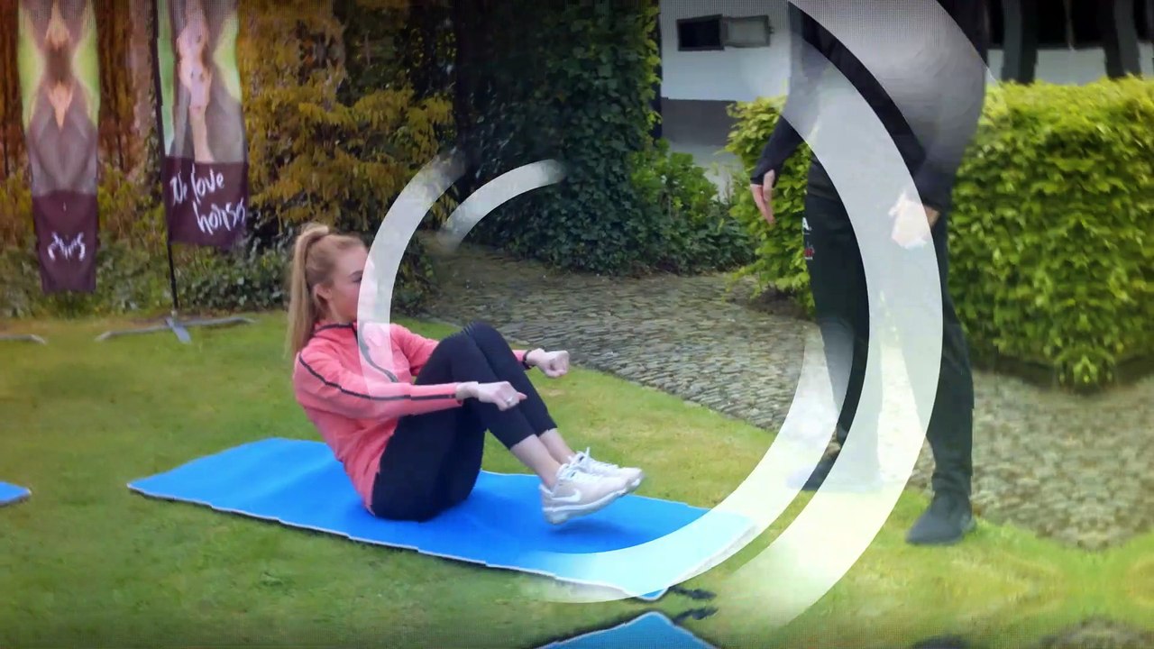 Ruiterfit oefening Balans en rompstabiliteit - Balanceren op een been