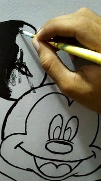 Metal line Opaque a creditor mickey mouse | mickey mouse painting | mickey mouse wall painting | simple  art | how to paint mickey mouse | wall decoration | easy way to decorate  wall | how to draw mickey mouse | uprari | - video Dailymotion
