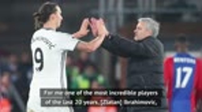 Ibrahimovic one of the 'most incredible' players of the last 20 years - Mourinho
