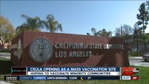 Governor Gavin Newsom announces Cal State LA will be used as mass vaccination site