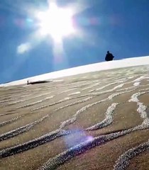 Snow in Sahara Desert
