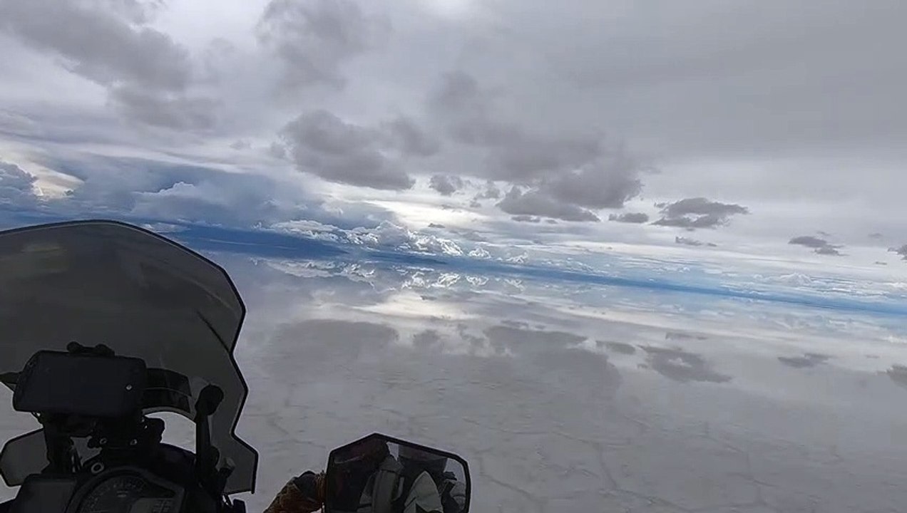 Motorcycle Adventure on Bolivia's Salt Flats on a KTM 1190