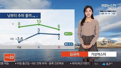 [날씨] 낮부터 추위 누그러져…주말 스모그 유입