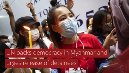 UN backs democracy in Myanmar and urges release of detainees, and other top stories in international news from February 05, 2021.