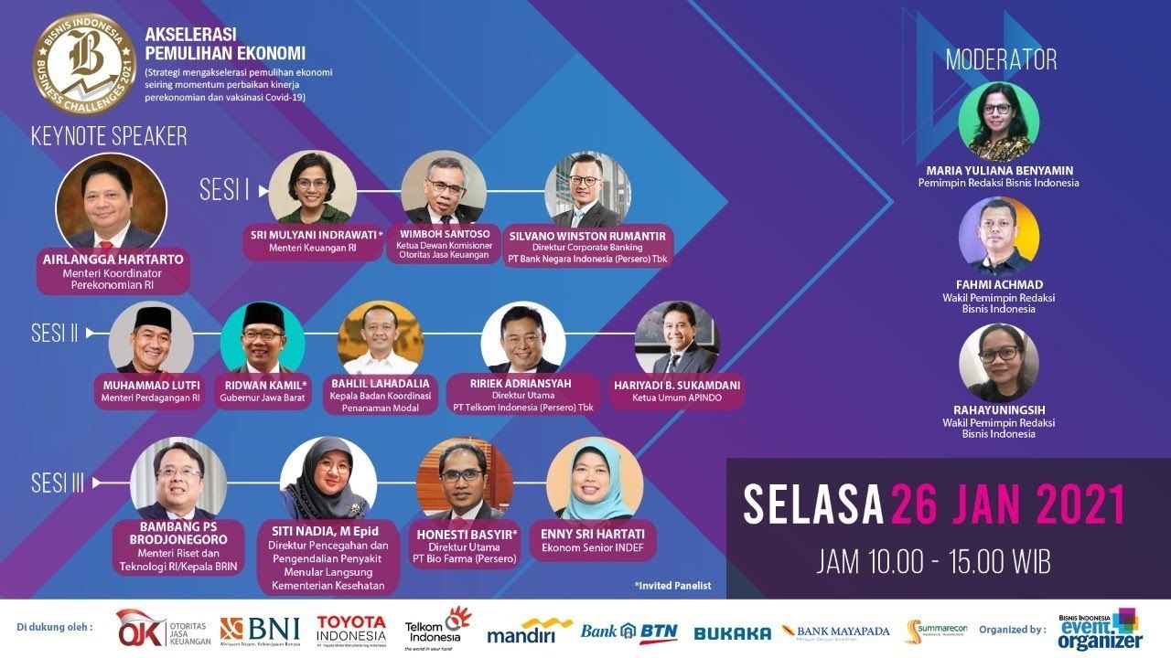 Bisnis Indonesia Business Challenges 2021 "Akselerasi Pemulihan Ekonomi" Sesi I : Finansial