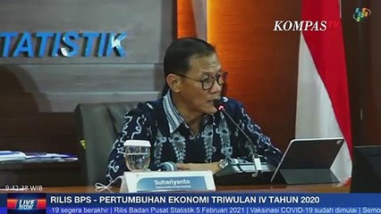 Pertumbuhan Ekonomi Indonesia -2,07 Persen, Terburuk Sejak 1998