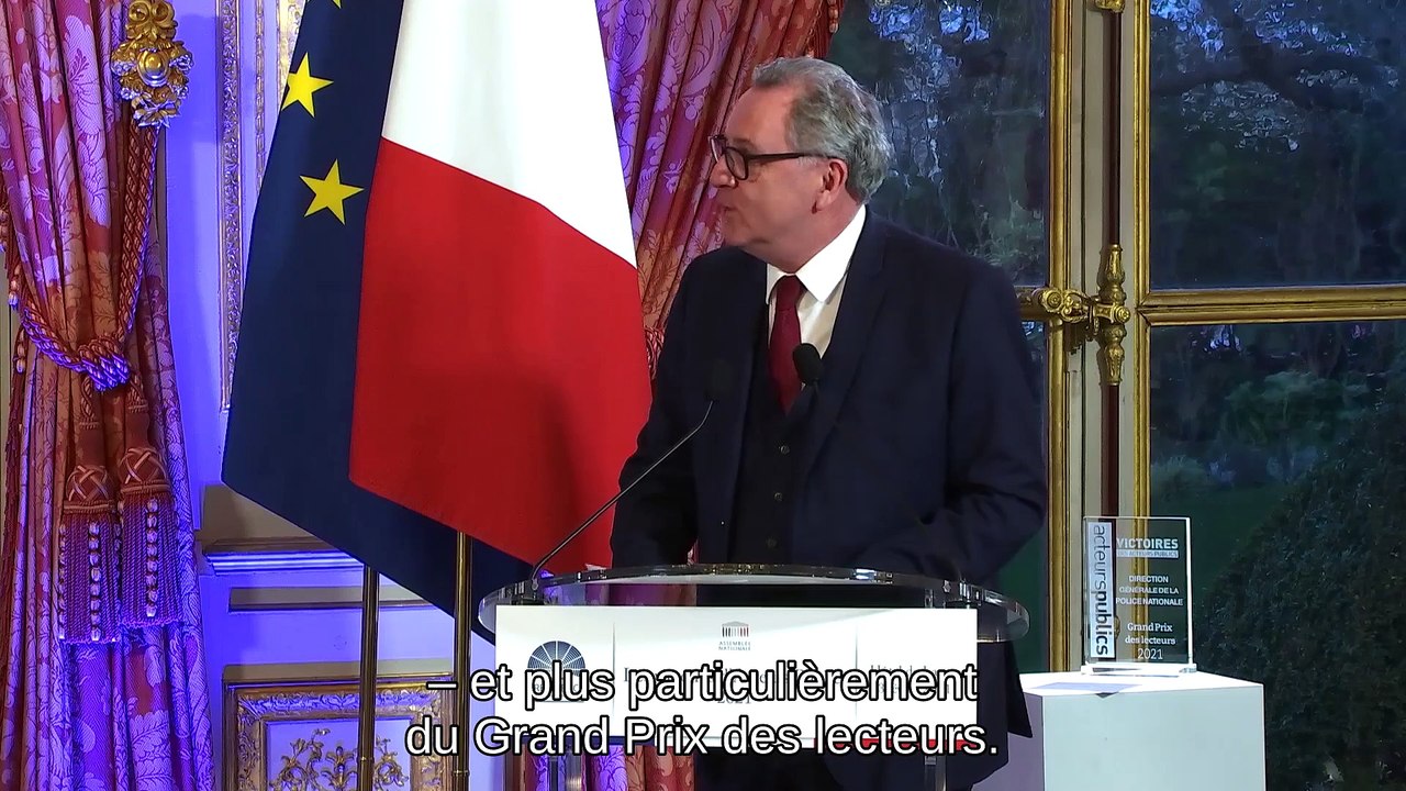 Remise du Grand Prix des lecteurs des "Victoires des acteurs publics" - Discours du Président Richard Ferrand - Mercredi 3 février 2021