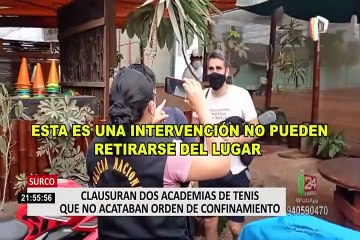 Surco: clausuran academias de tenis que funcionaban en plena cuarentena