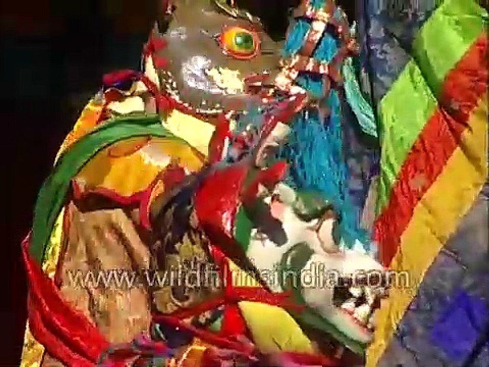 Sikkim monastic mask dances at Enchey Monastery in India