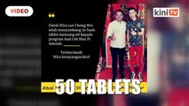 Lee Chong Wei donates 50 tablets to help underprivileged students