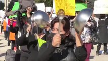 Protestas de los restauradores en las calles de la Ciudad de México ante el cierre de la hostelería