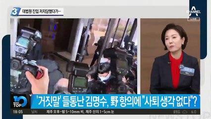 대법원 진입 저지당한 국민의힘
