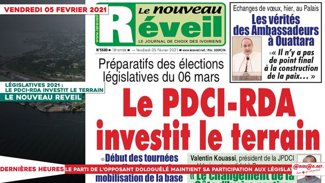 Le Titrologue du 05 Février 2021 : Législatives 2021, le PDCI-RDA investit le terrain