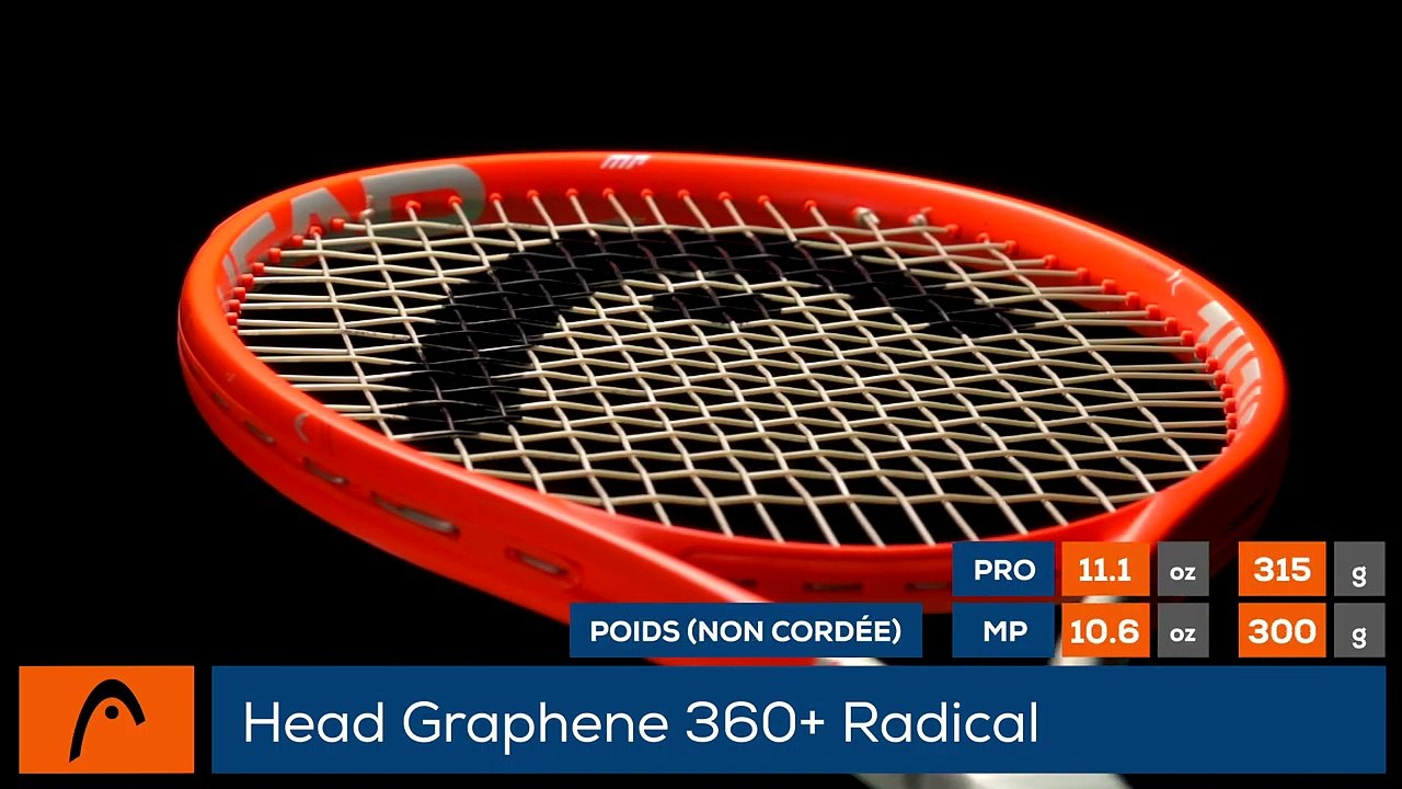 Tennis Test Matériel - On a testé pour vous la raquette de tennis Head  Radical Graphene 360 + MP & PRO - Vidéo Dailymotion