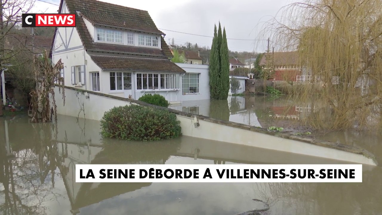 La Seine déborde à Villennes-sur-Seine