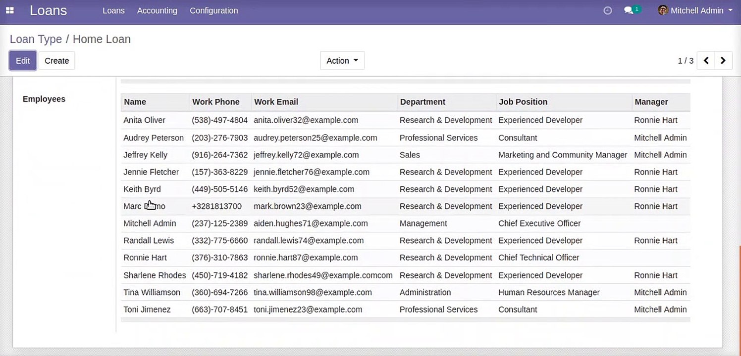 Apply for Loan Requests by Employees | HR department | Odoo