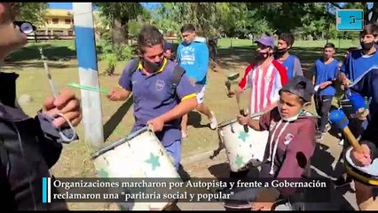 Organizaciones marcharon por Autopista y concentraron frente a Gobernación