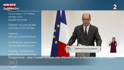 Coronavirus : Jean Castex évoque une réflexion pour la réouverture des musées (vidéo)