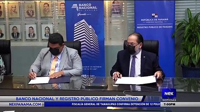 Banco nacional y el Registro Público firman convenio - Nex Noticias