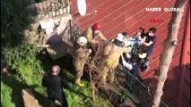 Beyoğlu'nda balkondan düşen kadını çanak anten kurtardı