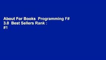 About For Books  Programming F# 3.0  Best Sellers Rank : #1