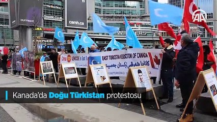 Kanada'da Doğu Türkistan protestosu