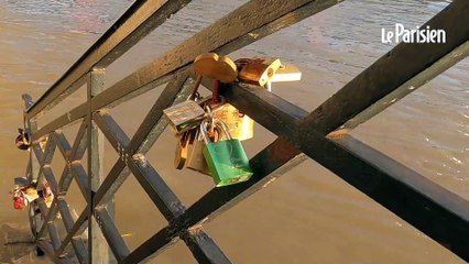 Скачать видео: Crue de la Seine : les Parisiens affluent pour photographier le fleuve qui déborde