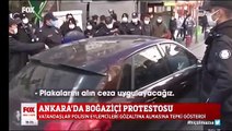 Ankara'daki Boğaziçi eyleminde polis kendisini protesto eden araçlara ceza kesti