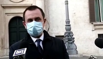 Ettore Rosato dopo le consultazioni con Mario Draghi