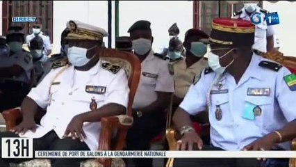 RTG/ Cérémonie de port de galons à la gendarmerie nationale