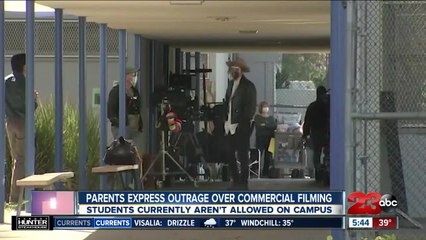 Parents express outrage over commercial filmed on school campus