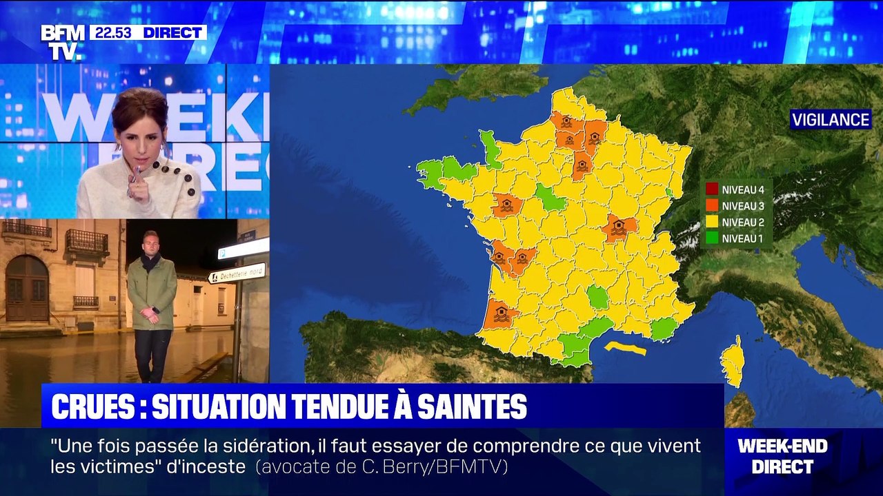 Crues: Situation tendue à Saintes - 05/02