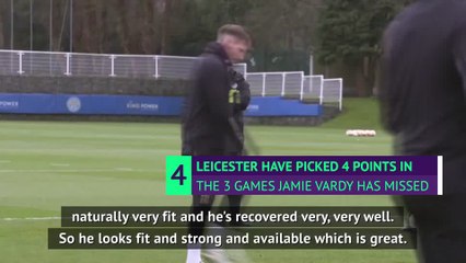 Télécharger la video: Rodgers happy to ease Vardy back into action for Leicester