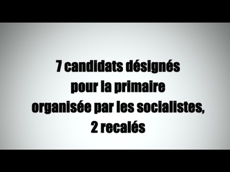 Primaire organisée par le Parti socialiste : 7 qualifiés, 2 recalés