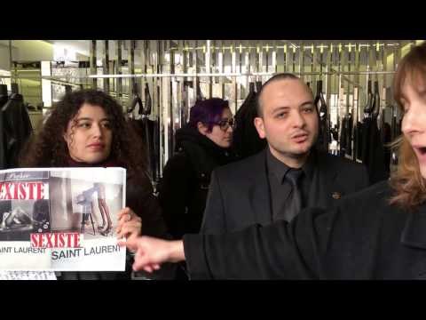 Action féministe dans une boutique Yves Saint Laurent : Stop au sexisme décompléxé