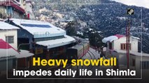 Heavy snowfall impedes daily life in Shimla