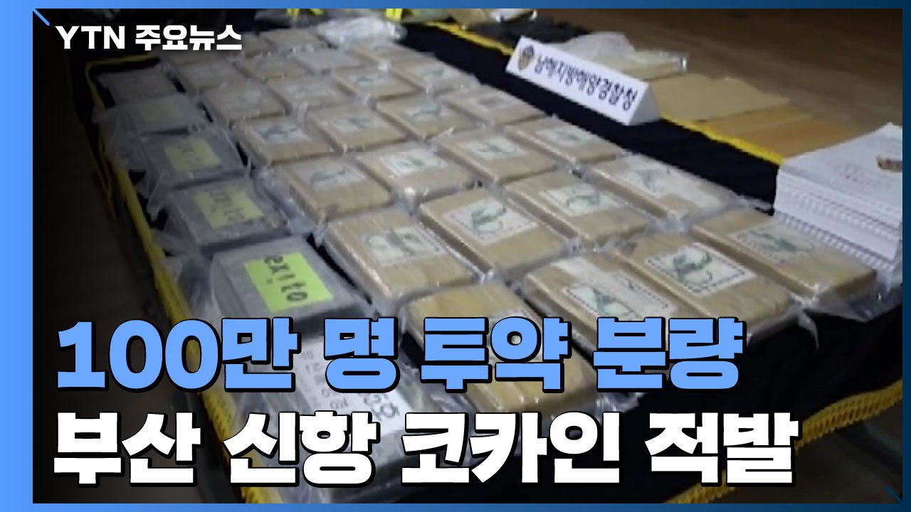 부산항 입항 선박에서 백만 명 투약 분량 '코카인' 적발 / YTN
