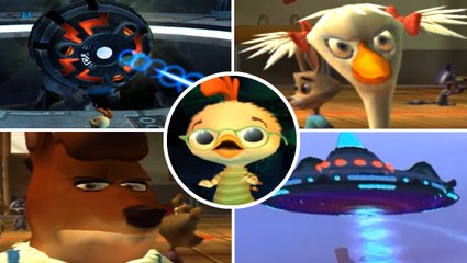 Chicken Little All Bosses & All Chases (Gamecube, PS2)