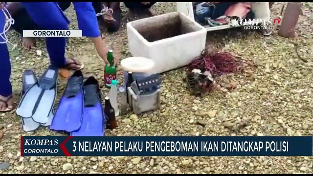 Lakukan Pengeboman Ikan,3 Nelayan Ditangkap Polairud Polda Gorontalo