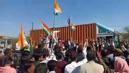 किसान आंदोलन के समर्थन में तीन घंटे का चक्काजाम