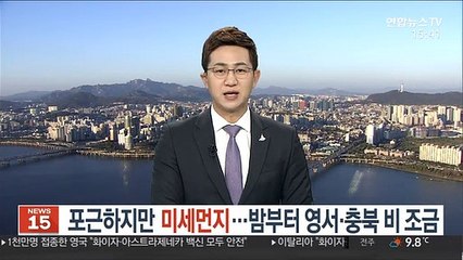 [날씨] 포근하지만 미세먼지…밤부터 영서·충북 비 조금