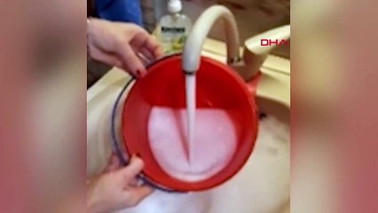 Musluklardan deterjan aktı