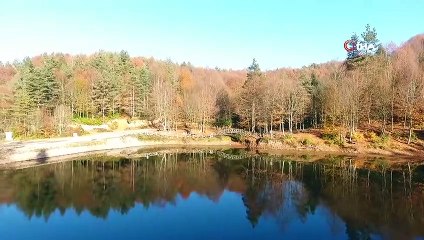 Çamlıpınar Göleti'nin muhteşem manzarası mest etti