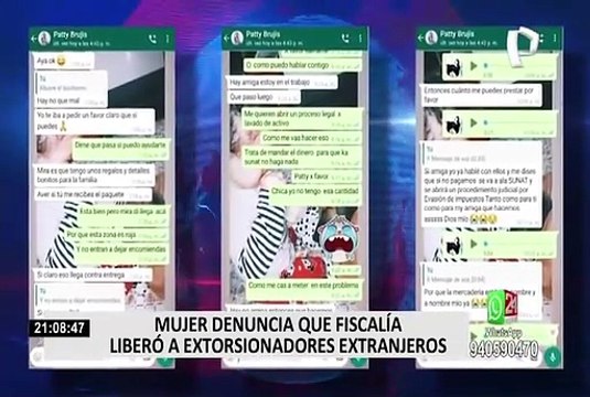 Mujer denuncia que Fiscalía liberó a extorsionadores extranjeros