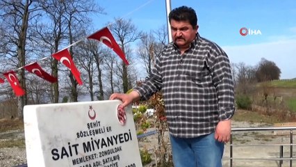 Şehidin babası istedi, oğlunun kabri aydınlatıldı