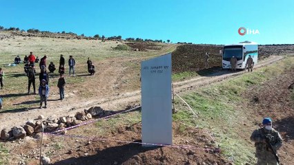 Göbeklitepe yakınlarındaki metal blok havadan görüntülendi