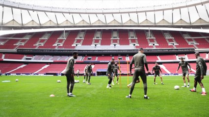 Download Video: Entrenamiento del Atlético de Madrid en el Wanda Metropolitano