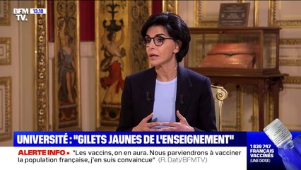Rachida Dati:  "On découvre que les universités sont les gilets jaunes de l'enseignement supérieur"