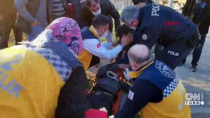 Kazada yaralının oğlu olduğunu görünce gözyaşlarına boğuldu